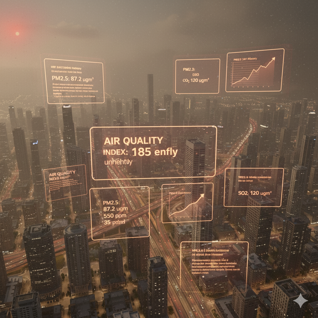 City skyline with clear skies