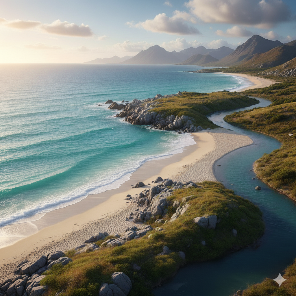 Deep blue ocean waves